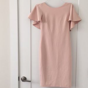 Calvin Klein formal link dress w/ flowy sleeve